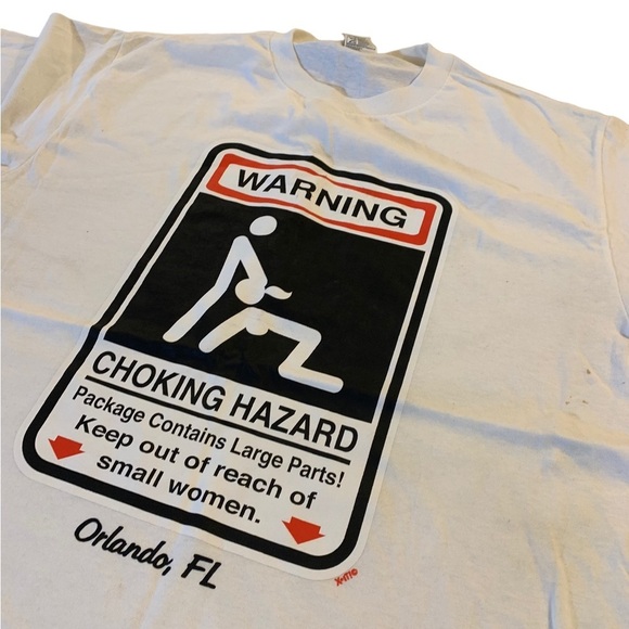 White Tee M Tee, Men's Funny T-Shirt, Innappropriate Language, Joke, Red Jokes - Picture 3 of 4